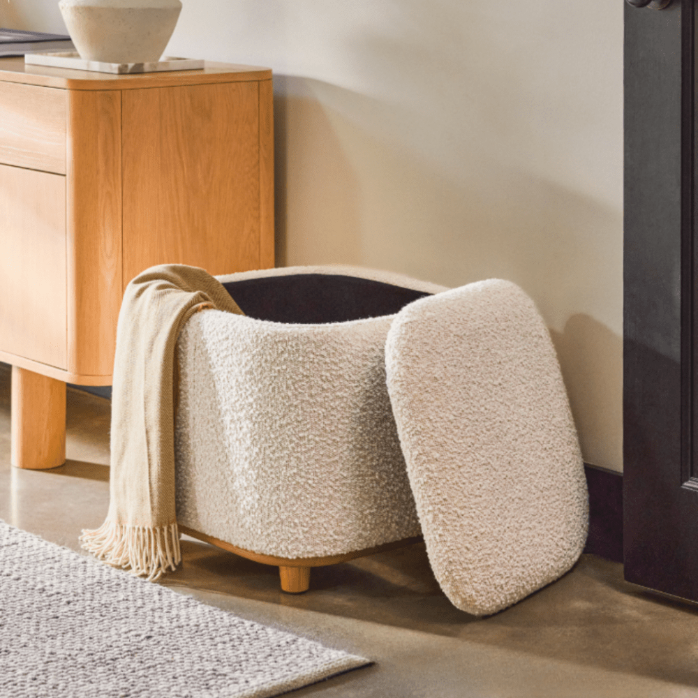 1 Seater Comfy Storage Ottoman Stool - 1500 - myhomestyle.pk