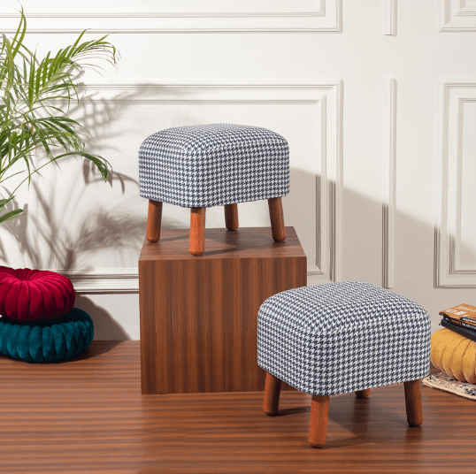 1 Seater Elegant Square Stool - 1517 - myhomestyle.pk