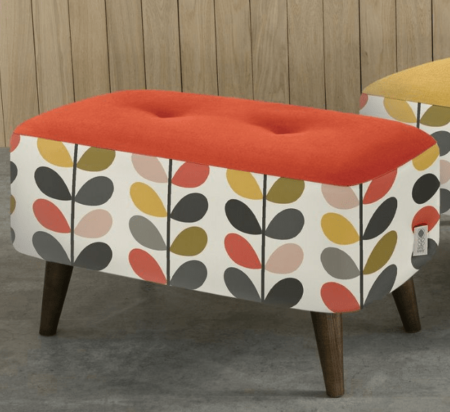 1 Seater Luxury Digital Print Stool - 1537 - myhomestyle.pk