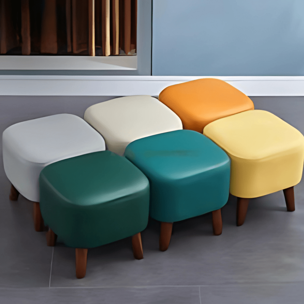 1 Seater Luxury Leathered Stool - 1530 - myhomestyle.pk