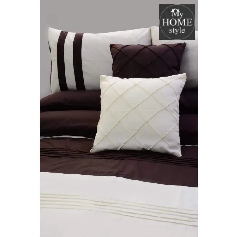 10 Pc's Pleats striped Duvet Set - myhomestyle.pk