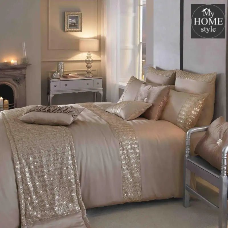 12 Piece Beige Sequined luxury Bridal set - myhomestyle.pk