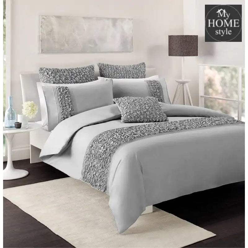 12 Piece Grey Ruffled Embellished luxury Bridal set - myhomestyle.pk