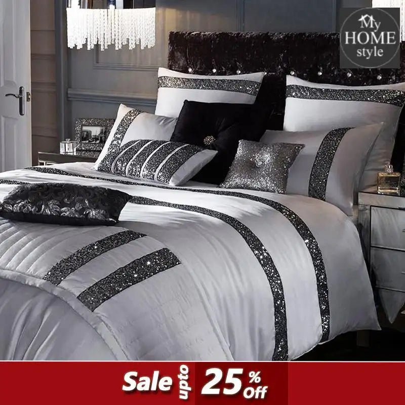 12 Pieces Grey Sequined luxury Bridal set - myhomestyle.pk