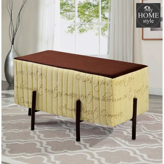 2 Seater Luxury Printed Stool With Steel Stand -1146 - myhomestyle.pk