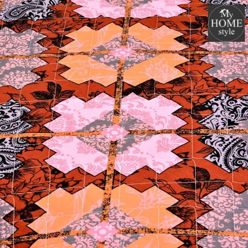 3 Pc's Luxury Printed Bedspread - myhomestyle.pk