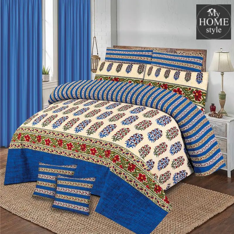 3 Pcs Premium Printed Bed Sheet MHS - 863 - myhomestyle.pk