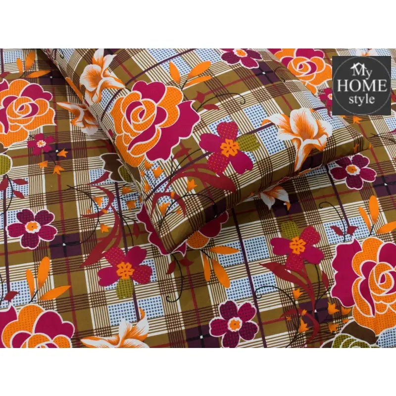 3 PCS PRINTED KING SIZE BED SHEET 811 - myhomestyle.pk