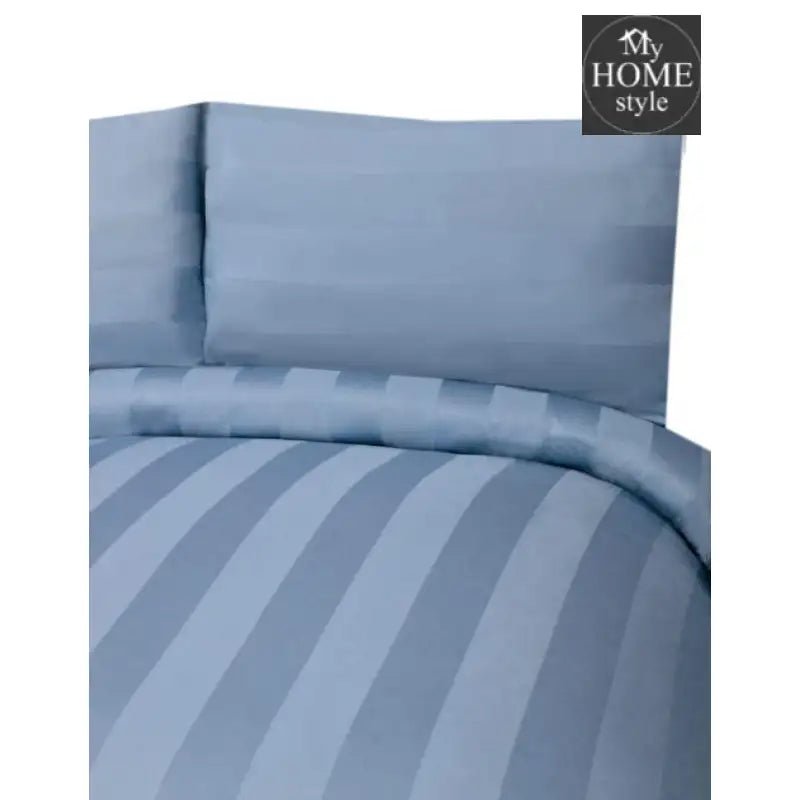 3 Pcs Satin Strip Bed Sheet MHS - 583 - myhomestyle.pk