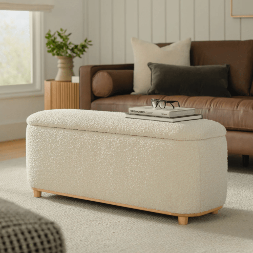 3 Seater Comfy Storage Ottoman Stool - 1499 - myhomestyle.pk