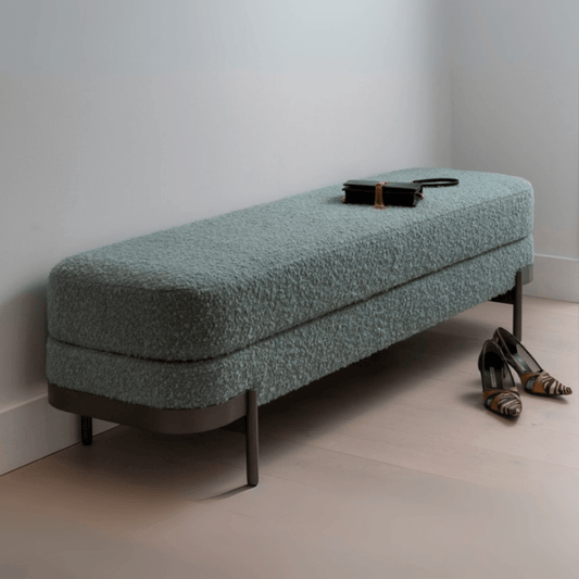 3 Seater Luxury Berry Bed Bench - 1541 - myhomestyle.pk