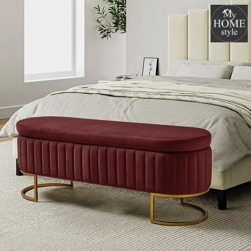 3 Seater Luxury Ottoman Nordic Storage Box - 1307 - myhomestyle.pk