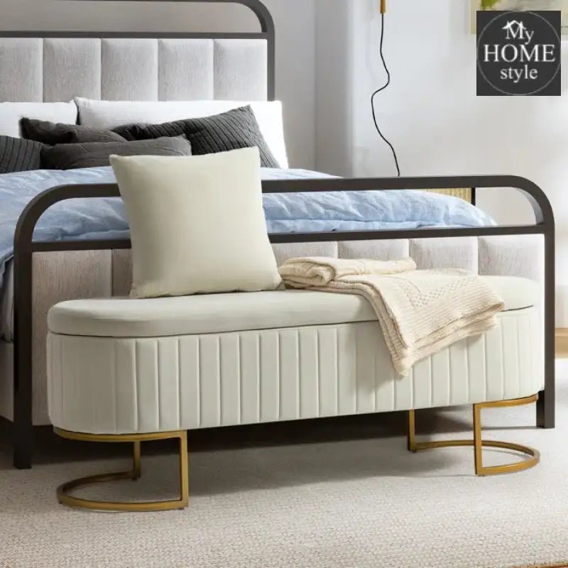 3 Seater Luxury Ottoman Nordic Storage Box - 1307 - myhomestyle.pk