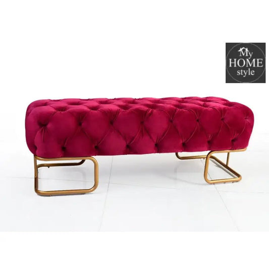 3 Seater Luxury Ottoman Stool With Steel Stand - 957 - myhomestyle.pk