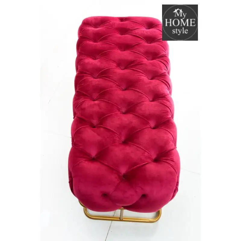 3 Seater Luxury Ottoman Stool With Steel Stand - 957 - myhomestyle.pk