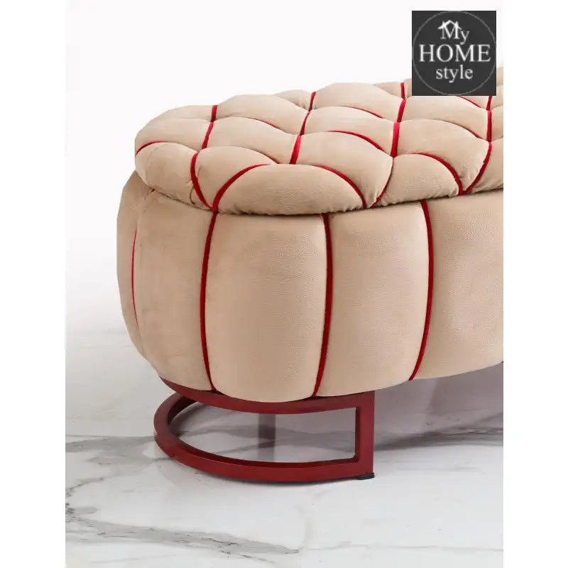 3 Seater Luxury Two Shaded Ottoman Storage Box - 1189 - myhomestyle.pk