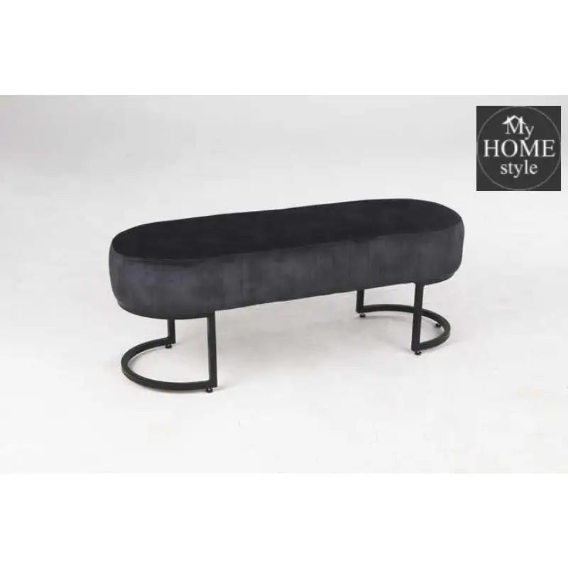 3 Seater Luxury Velvet Stool With Golden Steel Stand - 1109 - myhomestyle.pk