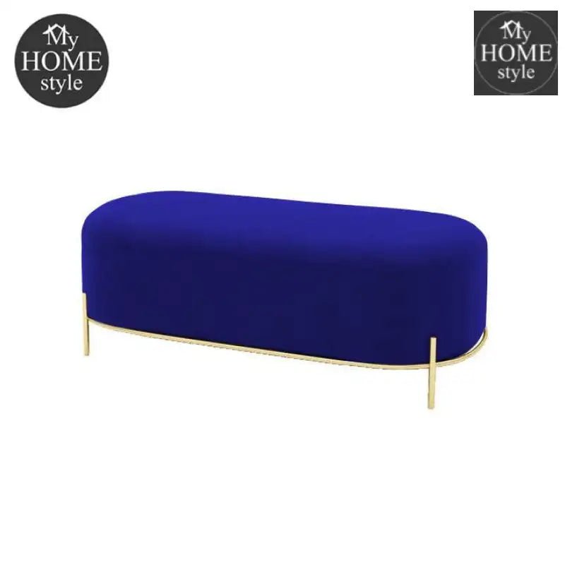 3 Seater Luxury Velvet Stool With Steel Stand - 1056 - myhomestyle.pk