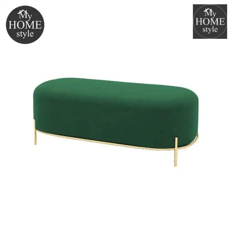 3 Seater Luxury Velvet Stool With Steel Stand - 1056 - myhomestyle.pk