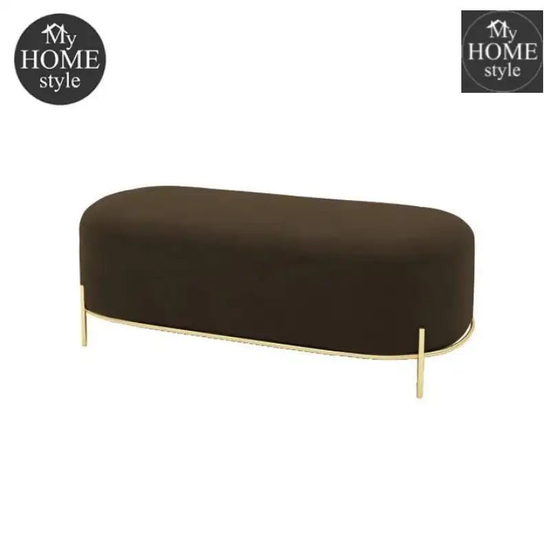 3 Seater Luxury Velvet Stool With Steel Stand - 1056 - myhomestyle.pk