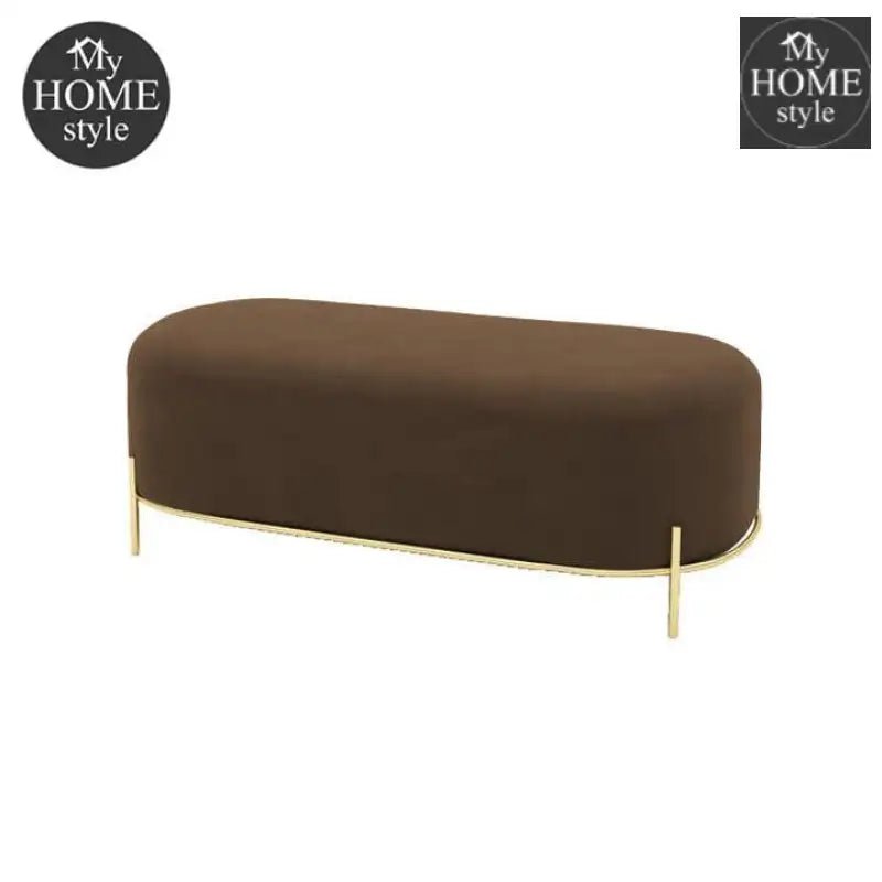 3 Seater Luxury Velvet Stool With Steel Stand - 1056 - myhomestyle.pk