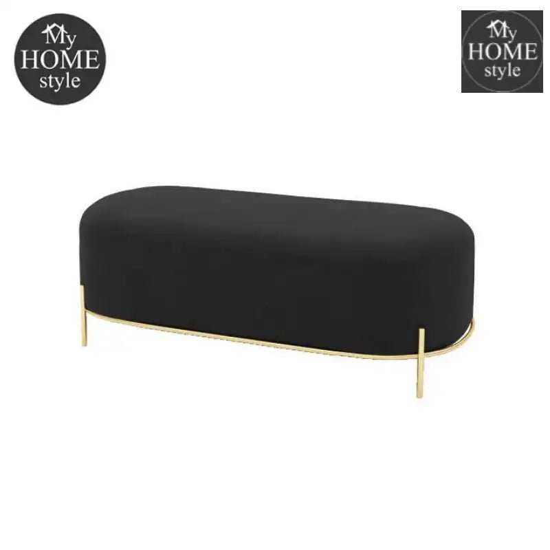 3 Seater Luxury Velvet Stool With Steel Stand - 1056 - myhomestyle.pk