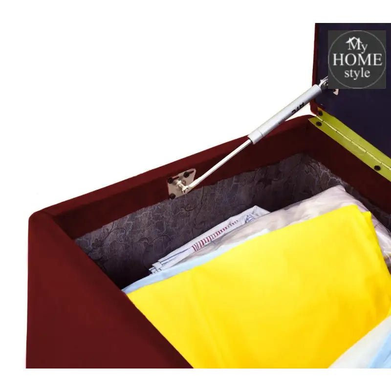 3 Seater Ottoman Storage Box With Embroidery - 914 - myhomestyle.pk