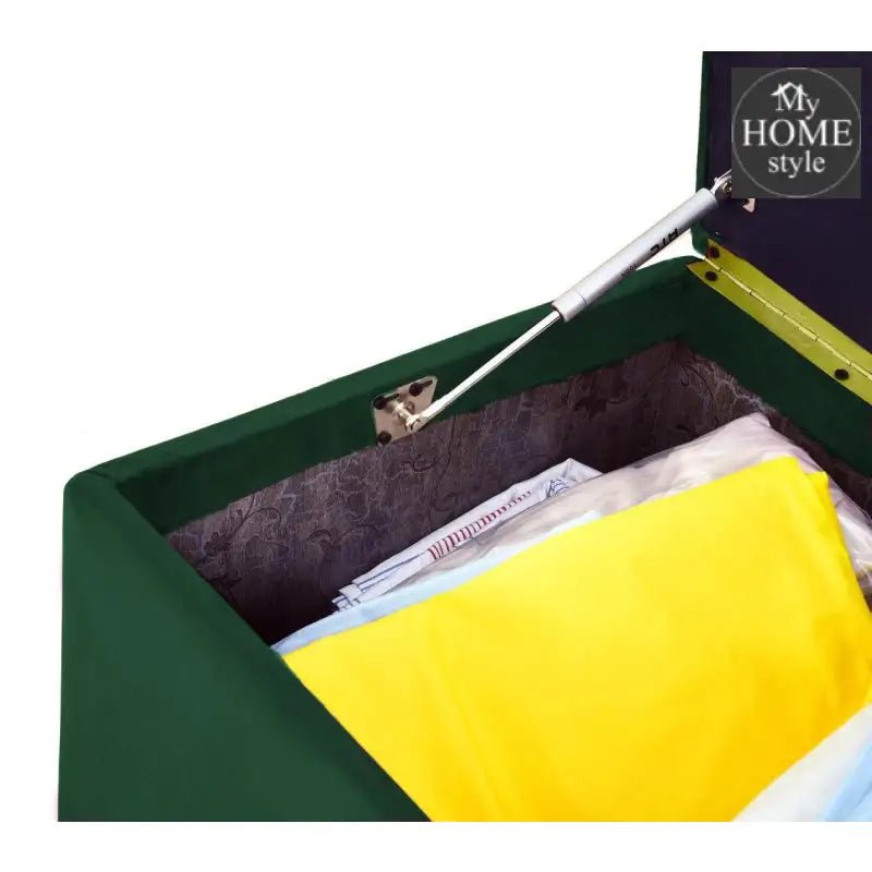 3 Seater Ottoman Storage Box With Embroidery - 916 - myhomestyle.pk