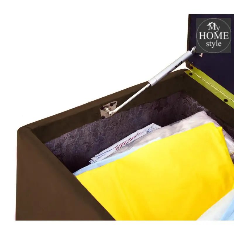 3 Seater Ottoman Storage Box With Embroidery - 917 - myhomestyle.pk