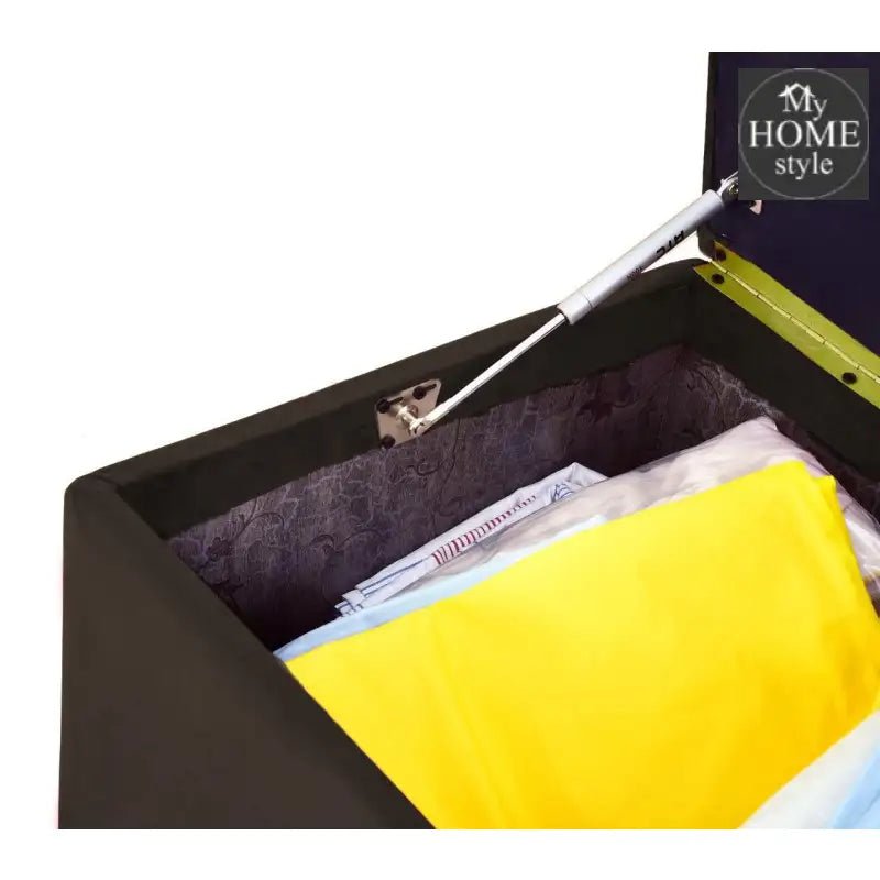 3 Seater Ottoman Storage Box With Embroidery - 918 - myhomestyle.pk