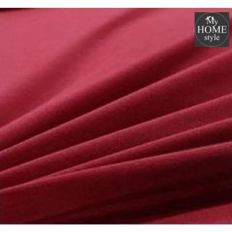 4 Pcs Sateen Duvet Set Maroon - myhomestyle.pk