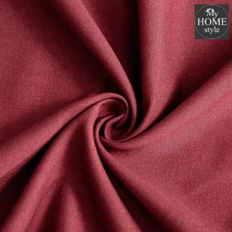 4 Pcs Sateen Duvet Set Maroon - myhomestyle.pk