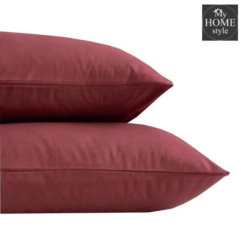 4 Pcs Sateen Duvet Set Maroon - myhomestyle.pk