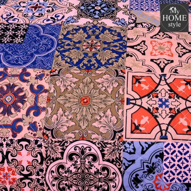 5 Pcs Quilted Printed Bedspread set MHS - 10 - myhomestyle.pk