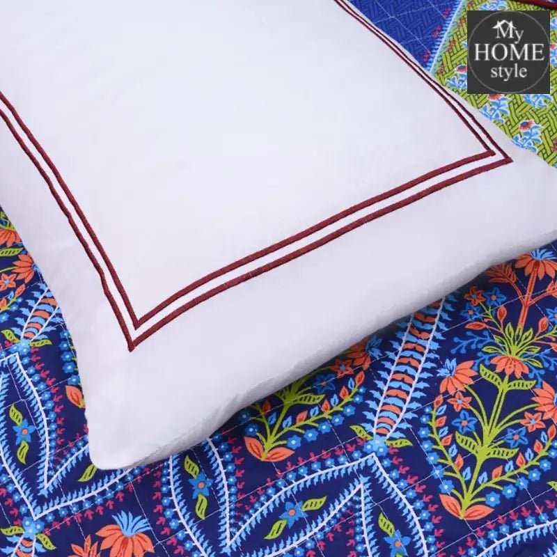 5 Pcs Quilted Printed Bedspread set MHS - 11 - myhomestyle.pk