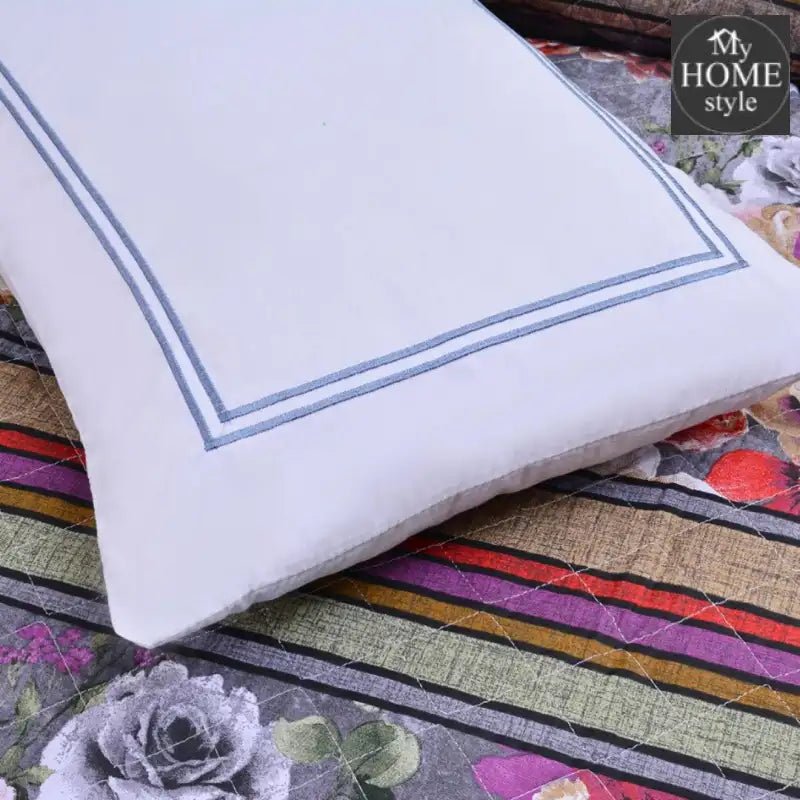 5 Pcs Quilted Printed Bedspread set MHS - 13 - myhomestyle.pk