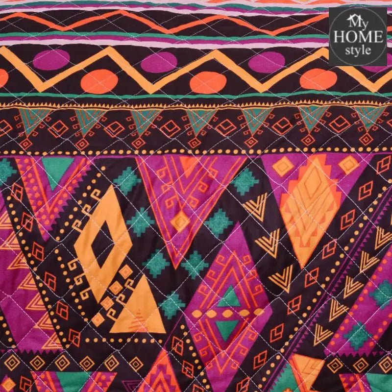 5 Pcs Quilted Printed Bedspread set MHS - 14 - myhomestyle.pk