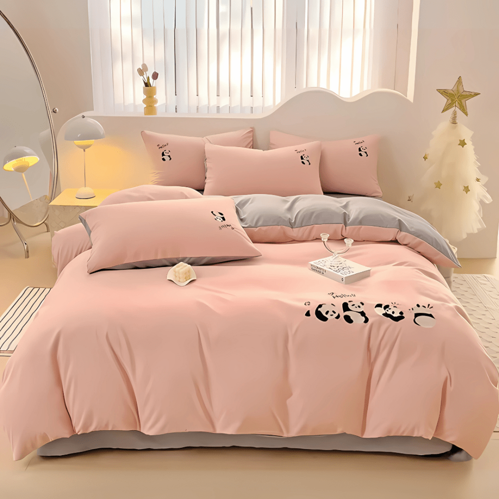 6 Pcs Elegant Embroidered Duvet Set - 1277 - myhomestyle.pk