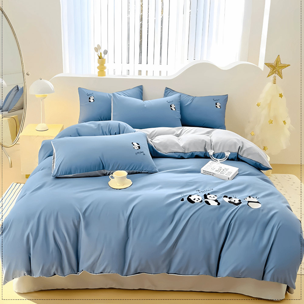 6 Pcs Elegant Embroidered Duvet Set - 1277 - myhomestyle.pk