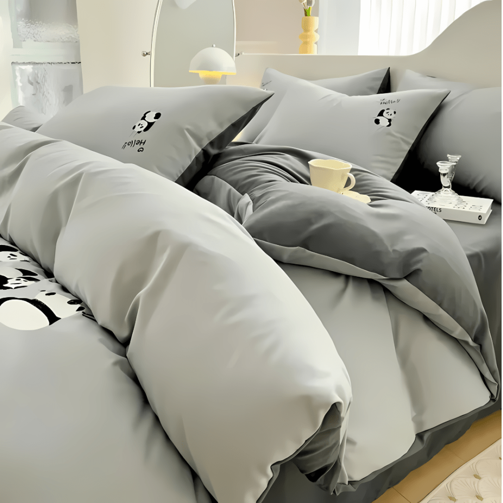 6 Pcs Elegant Embroidered Duvet Set - 1277 - myhomestyle.pk
