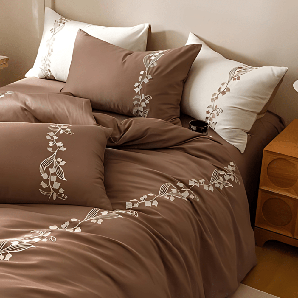 6 PCS EMBROIDERED DUVET SET - 1273 - myhomestyle.pk