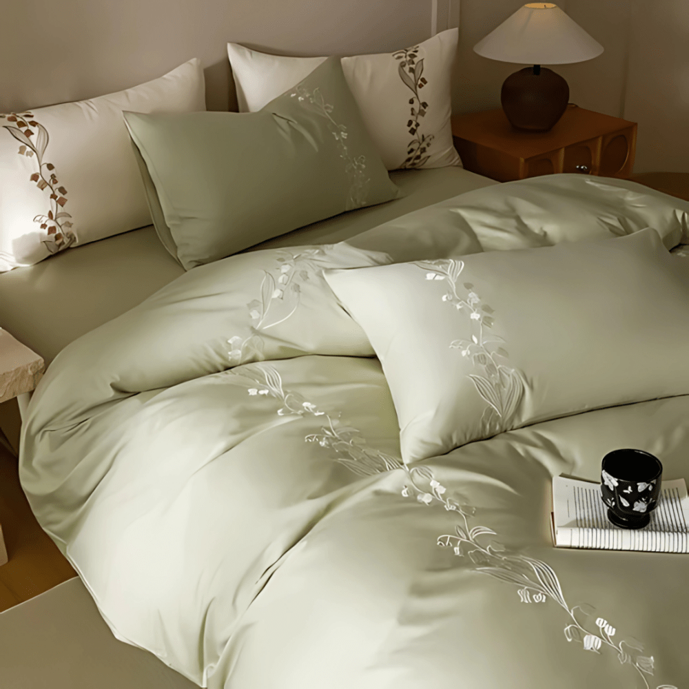 6 PCS EMBROIDERED DUVET SET - 1273 - myhomestyle.pk
