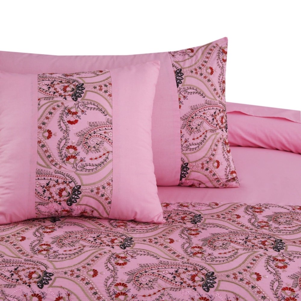 6 Pcs Luxury Embroidered Duvet Set - 1259 - myhomestyle.pk