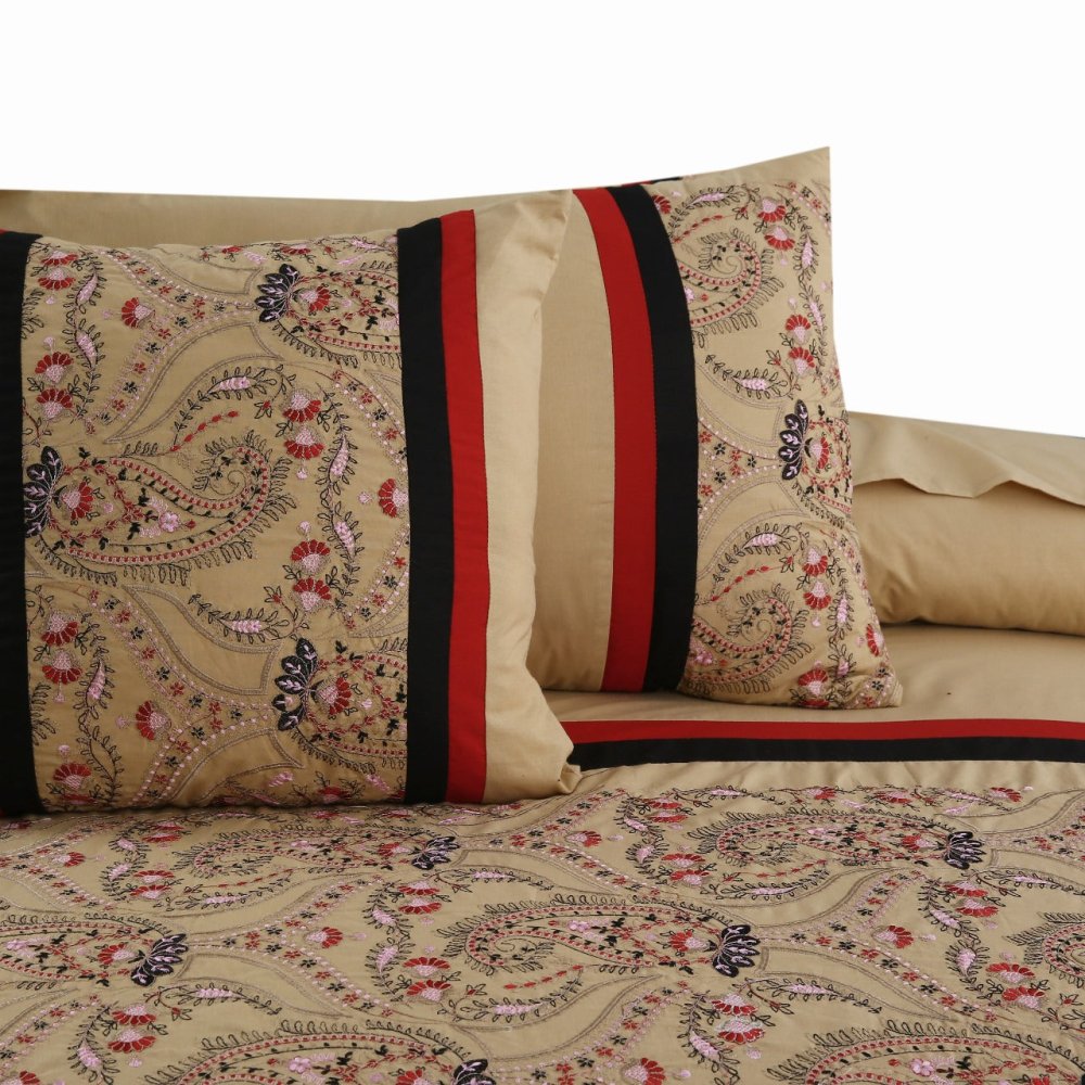6 Pcs Luxury Embroidered Duvet Set - 1261 - myhomestyle.pk