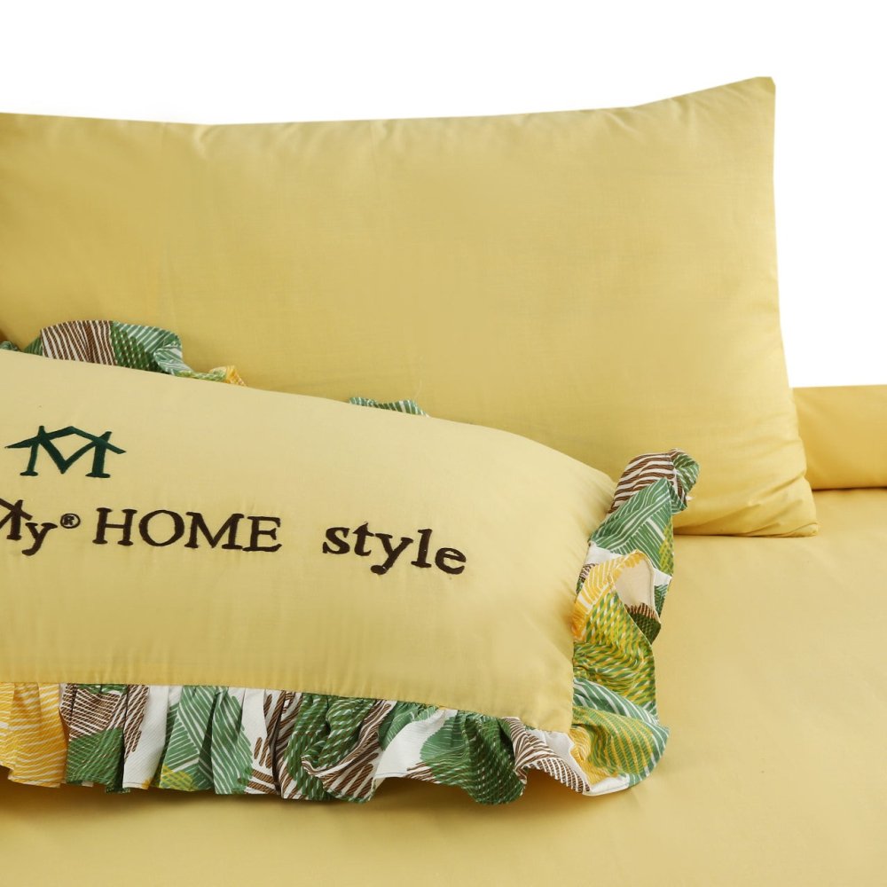 6 PCS LUXURY FRILLED DUVET SET - 1268 - myhomestyle.pk