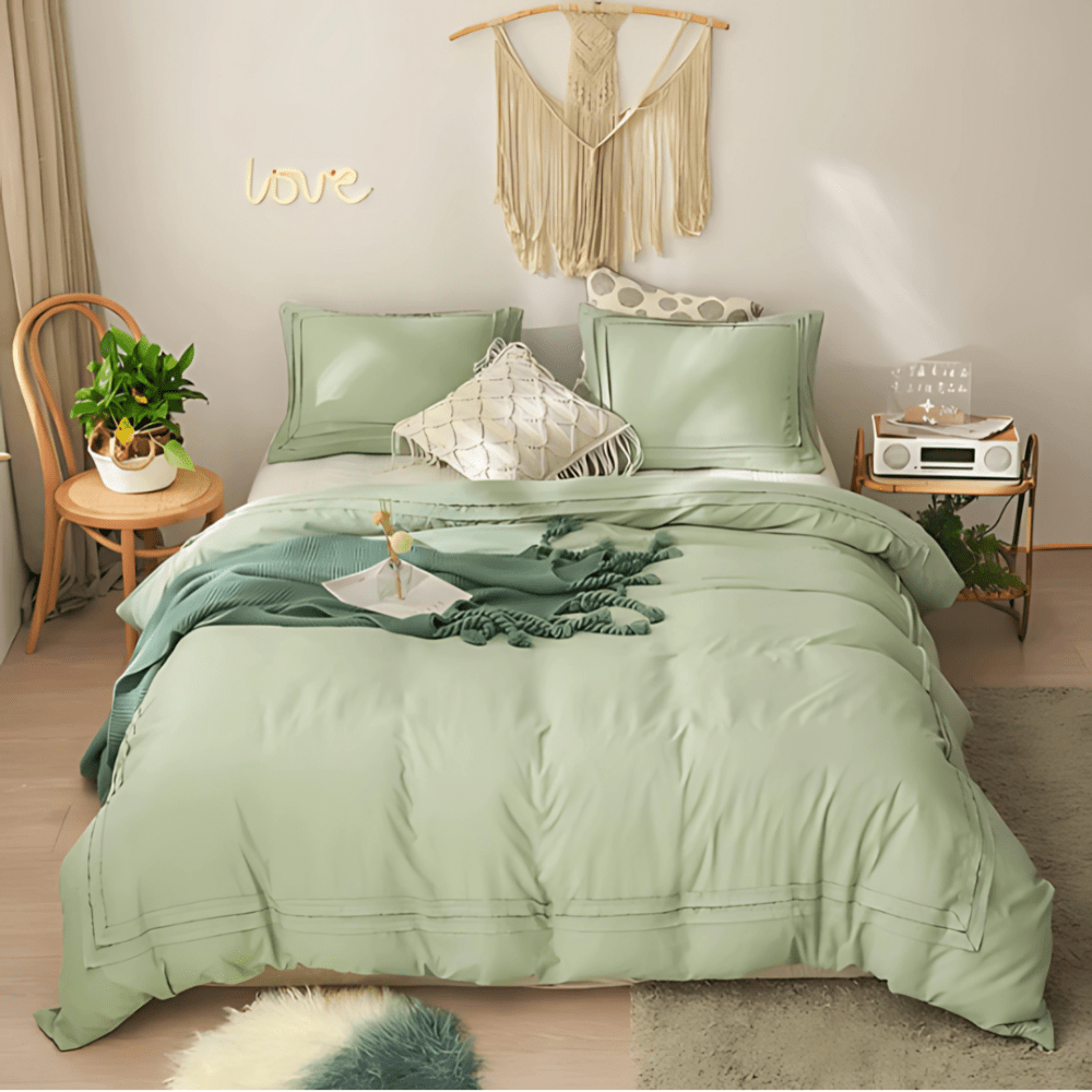 6 PCS PLEATED DUVET SET - 1271 - myhomestyle.pk