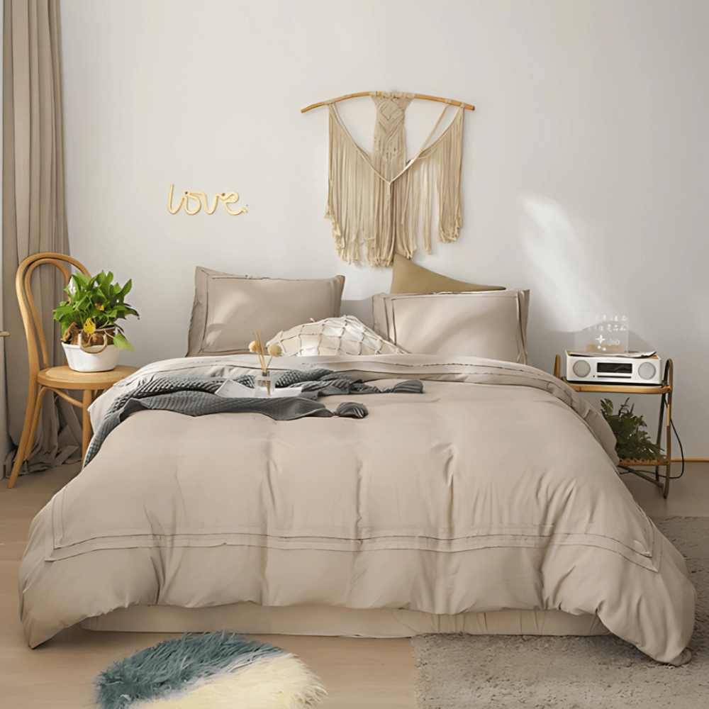 6 PCS PLEATED DUVET SET - 1271 - myhomestyle.pk
