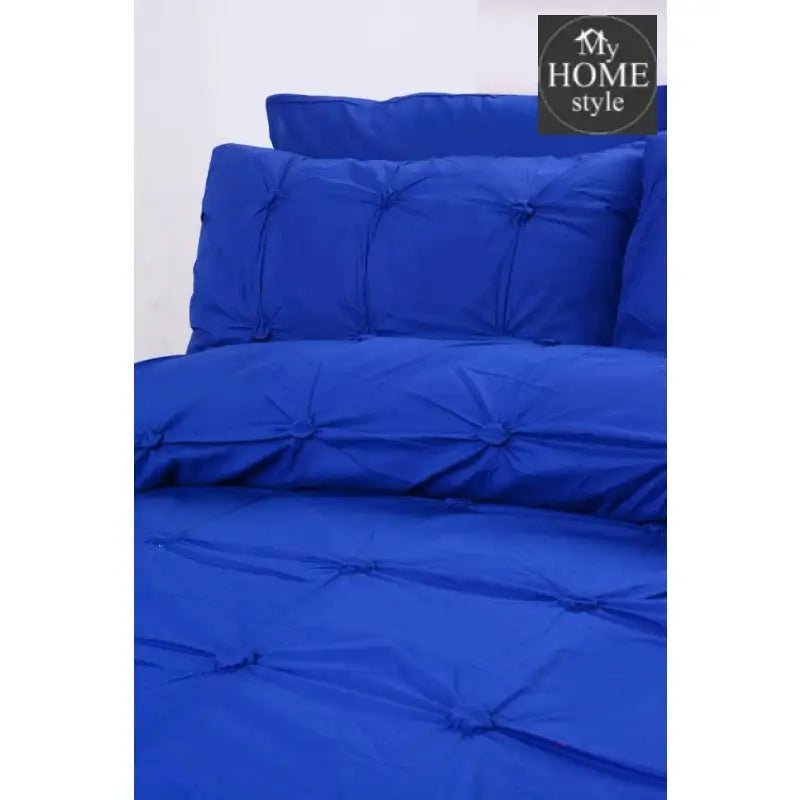 6 pcs Round Woven Duvet Set Navy - myhomestyle.pk