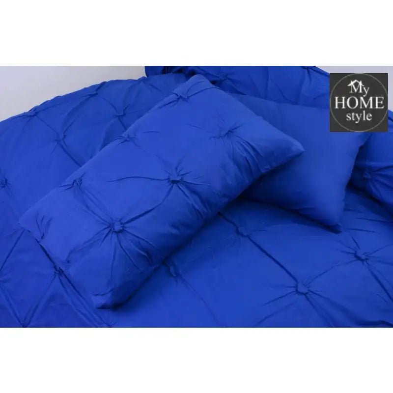 6 pcs Round Woven Duvet Set Navy - myhomestyle.pk