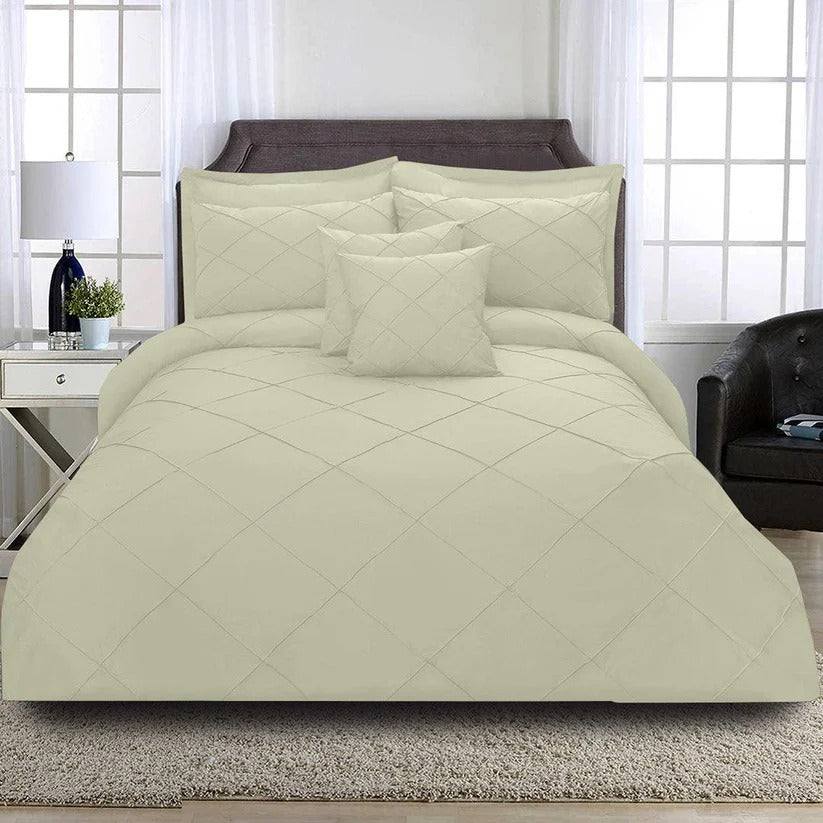 8 Pcs Cross Pleated Duvet Set SC - myhomestyle.pk